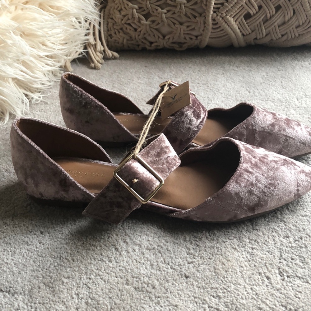 American Eagle Outfitters Velvet Flats in Mauve - Picture 3 of 5